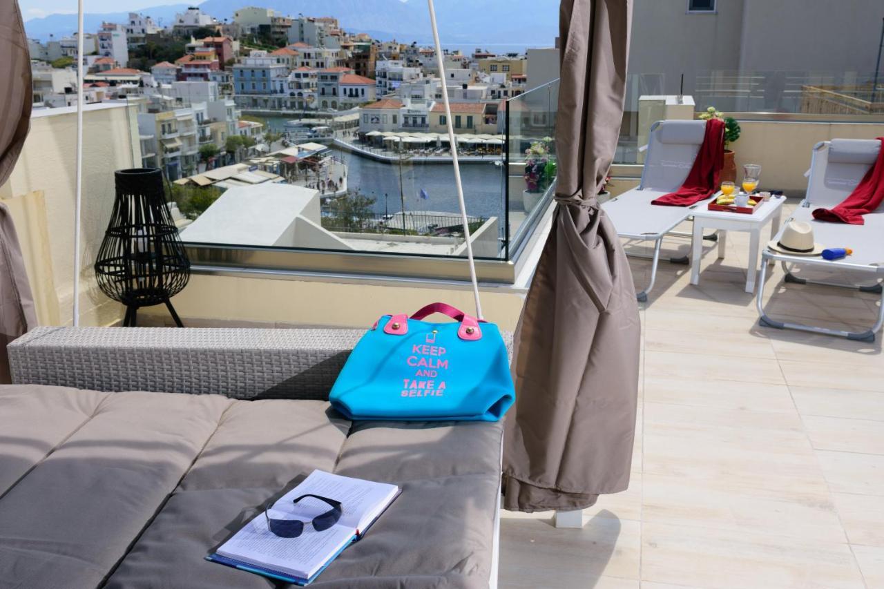 Luxury Lake View Center House Agios Nikolaos  Bagian luar foto