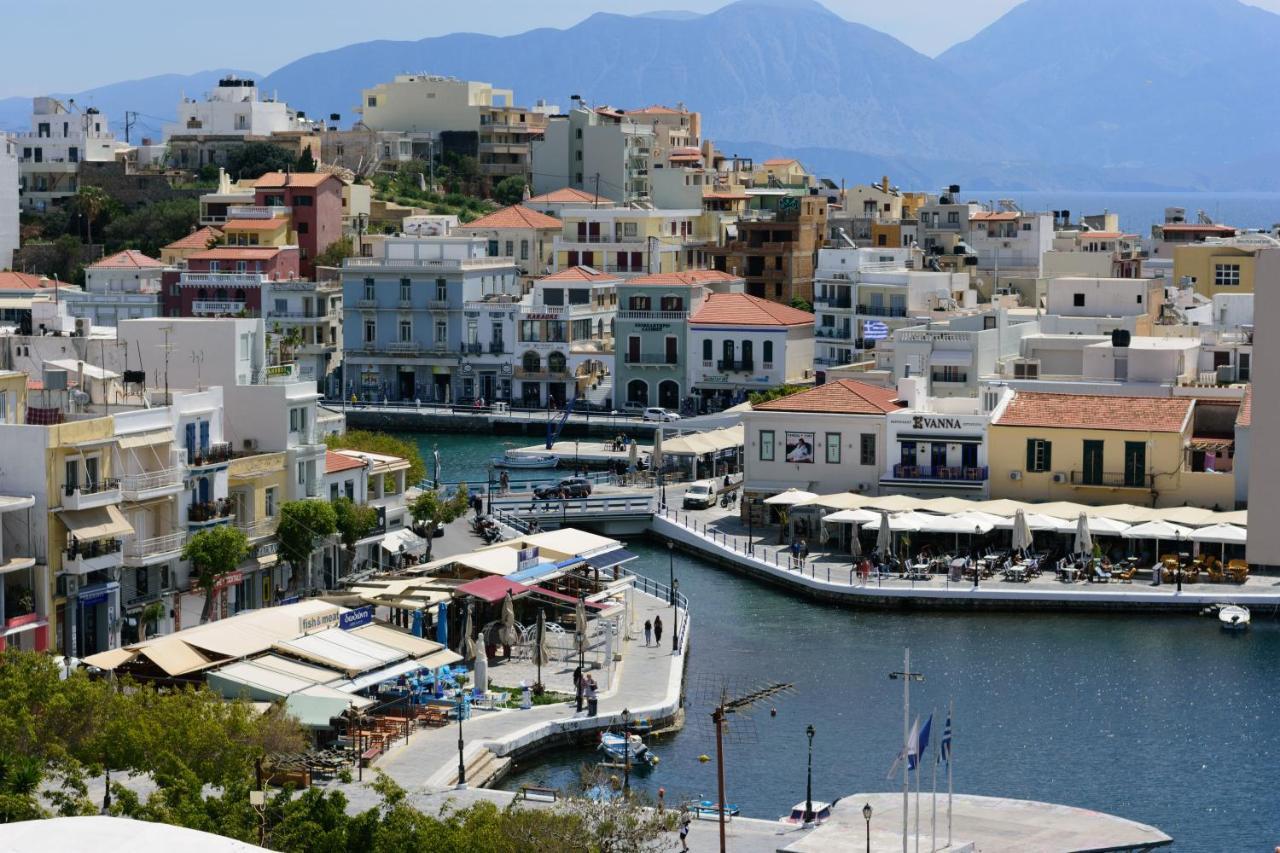 Luxury Lake View Center House Agios Nikolaos  Bagian luar foto